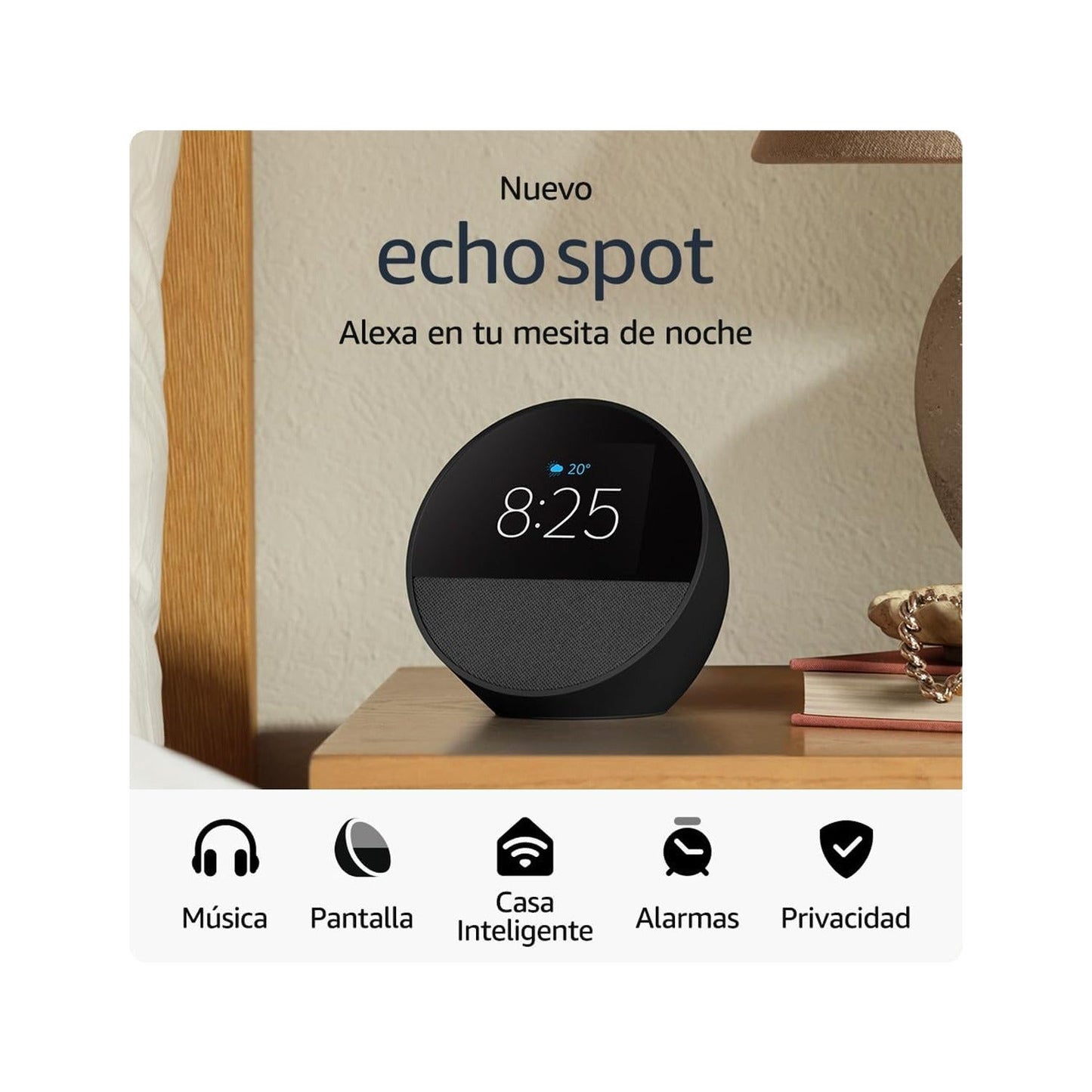 Alexa Echo Spot Parlante Asistente Inteligente ECPS01