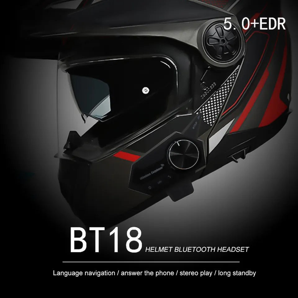 Audifonos Bluetooth Estereo Impermeables Casco de Moto BT18