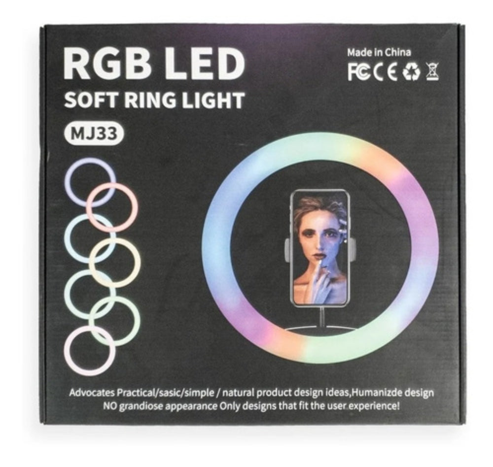 Aro de Luz LED RGB Colores 33CM MJ33