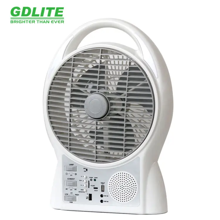 Ventilador Recargable Solar 6 En 1 GdTimes GD-8029