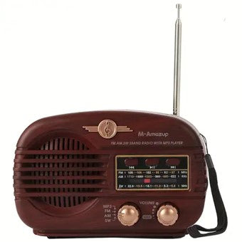 Radio Vintage Mini Potente Bp-121bt Recargable