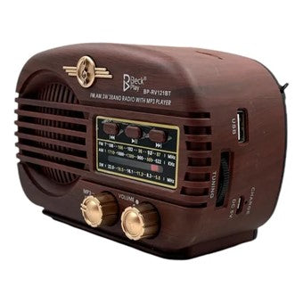 Radio Vintage Mini Potente Bp-121bt Recargable